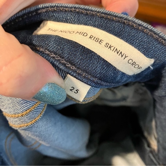 Aritzia Denim Forum The Nico Mid Rise Cropped Jeans in Medium Lagoon - Picture 9 of 10